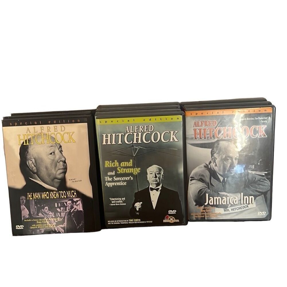 Lot of 10 Alfred Hitchcock Suspense Dvd